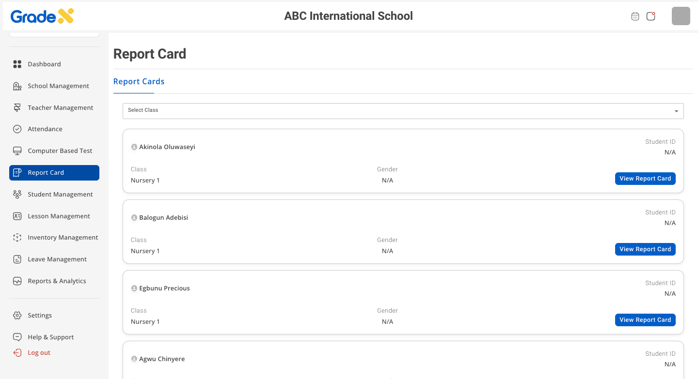 report management feature left