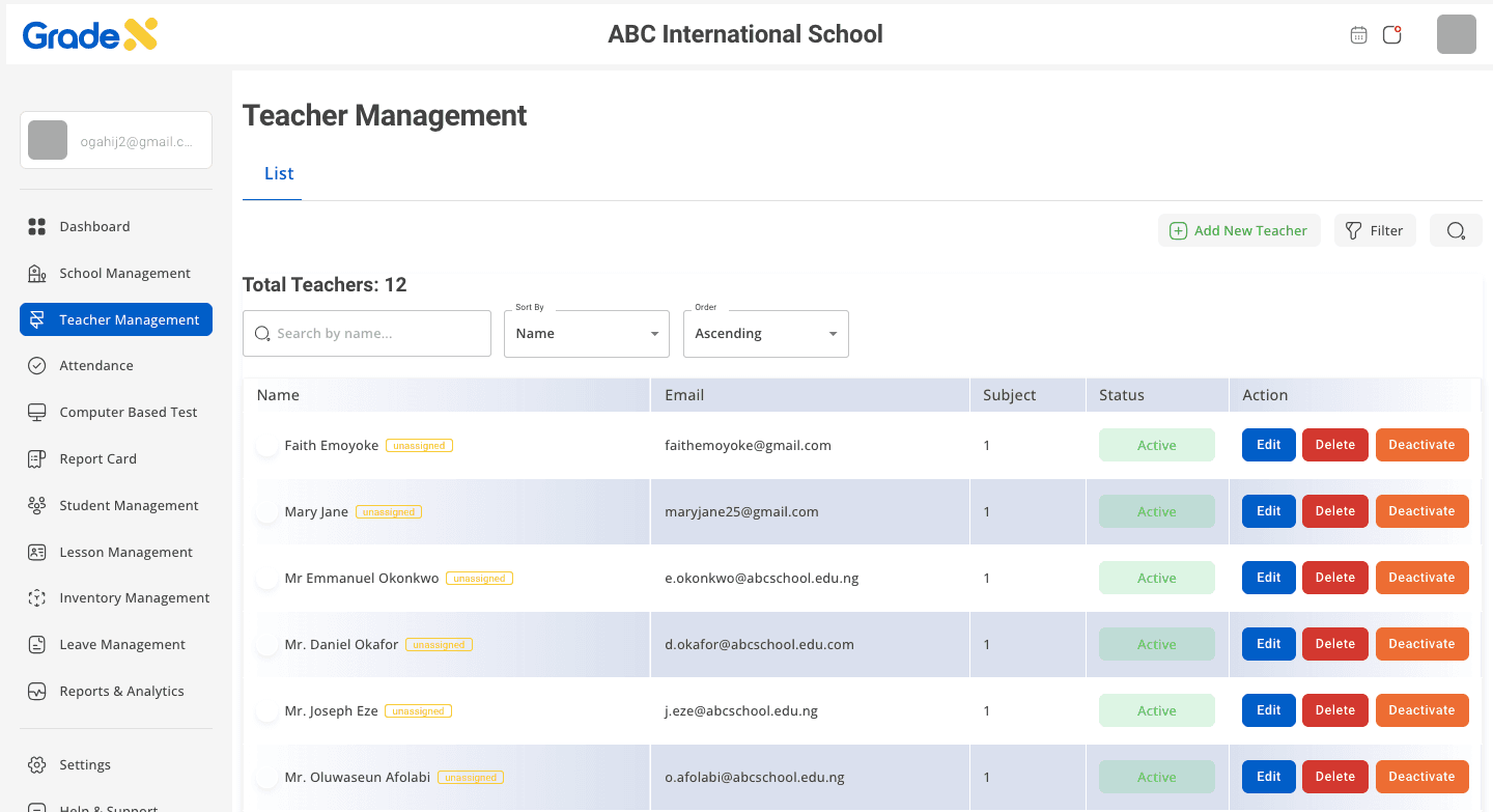 School management feature right