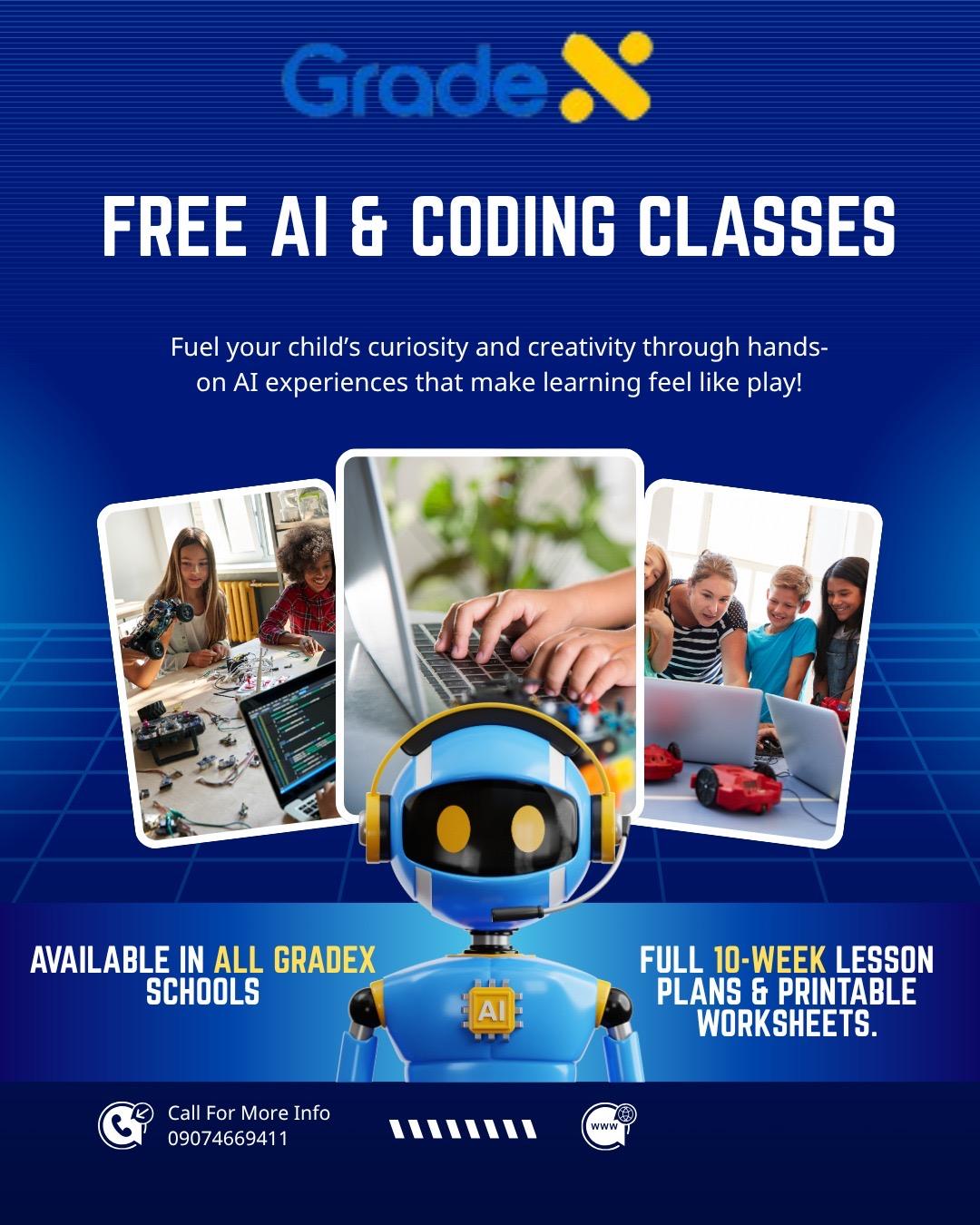Free AI & Coding Classes - Fuel your child's curiosity